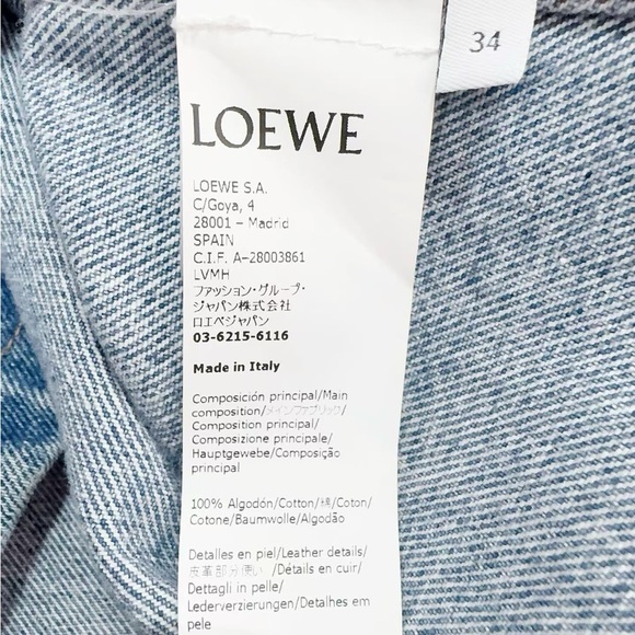 āsoldāAuthentic Loewe Blue Denim Jacket - Picture 6 of 8